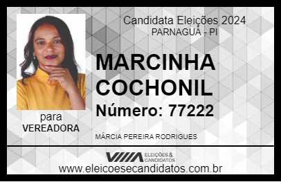 Candidato MARCINHA COCHONIL 2024 - PARNAGUÁ - Eleições