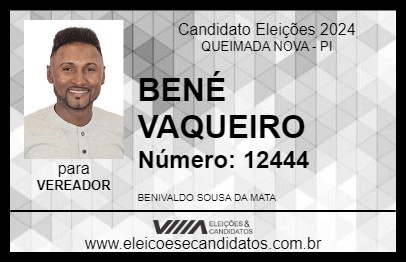 Candidato BENÉ VAQUEIRO 2024 - QUEIMADA NOVA - Eleições