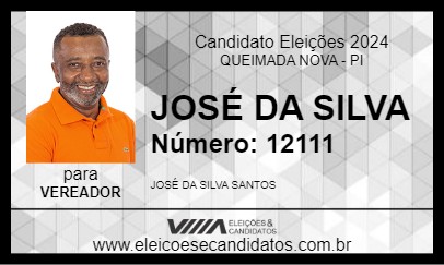 Candidato JOSÉ DA SILVA 2024 - QUEIMADA NOVA - Eleições