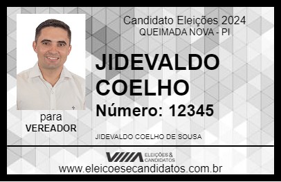 Candidato JIDEVALDO COELHO 2024 - QUEIMADA NOVA - Eleições