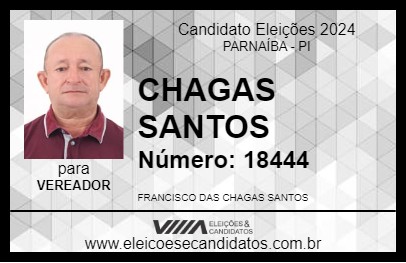 Candidato CHAGAS SANTOS 2024 - PARNAÍBA - Eleições