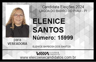 Candidato ELENICE SANTOS 2024 - LAGOA DO BARRO DO PIAUÍ - Eleições