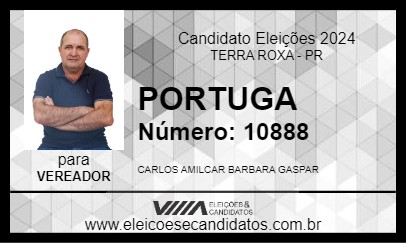 Candidato PORTUGA 2024 - TERRA ROXA - Eleições