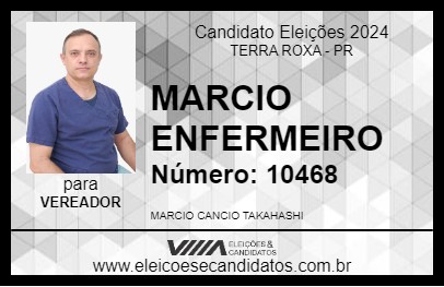 Candidato MARCIO ENFERMEIRO 2024 - TERRA ROXA - Eleições