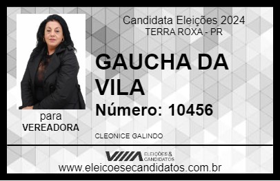 Candidato GAUCHA DA VILA 2024 - TERRA ROXA - Eleições