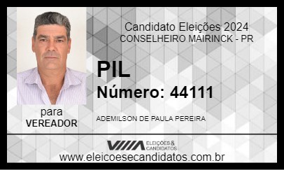 Candidato PIL 2024 - CONSELHEIRO MAIRINCK - Eleições