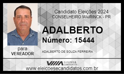 Candidato ADALBERTO 2024 - CONSELHEIRO MAIRINCK - Eleições