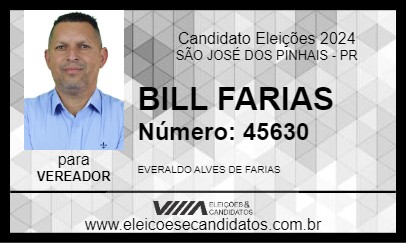 Candidato BILL FARIAS 2024 - SÃO JOSÉ DOS PINHAIS - Eleições