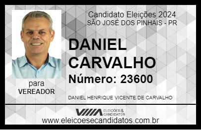 Candidato DANIEL CARVALHO 2024 - SÃO JOSÉ DOS PINHAIS - Eleições