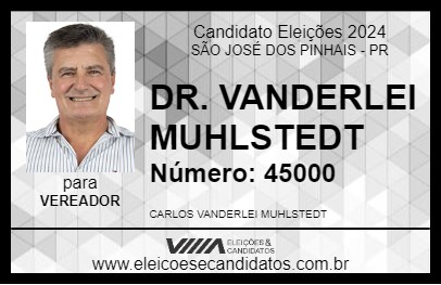 Candidato DR. VANDERLEI MUHLSTEDT 2024 - SÃO JOSÉ DOS PINHAIS - Eleições