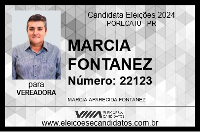 Candidato MARCIA FONTANEZ 2024 - PORECATU - Eleições