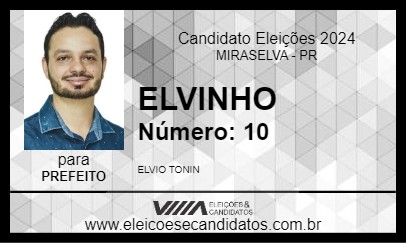 Candidato ELVINHO 2024 - MIRASELVA - Eleições