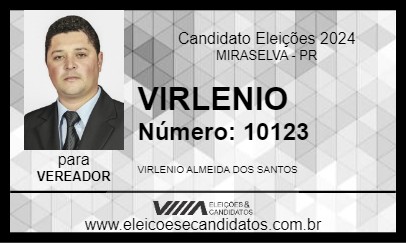 Candidato VIRLENIO 2024 - MIRASELVA - Eleições