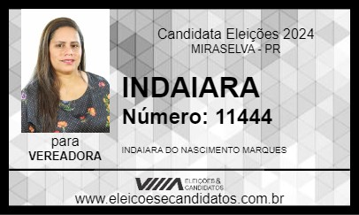 Candidato INDAIARA 2024 - MIRASELVA - Eleições