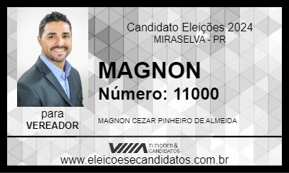 Candidato MAGNON 2024 - MIRASELVA - Eleições