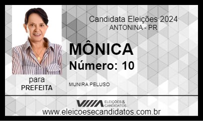 Candidato MÔNICA 2024 - ANTONINA - Eleições