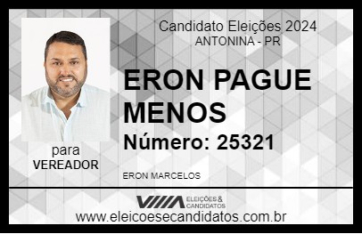 Candidato ERON PAGUE MENOS 2024 - ANTONINA - Eleições