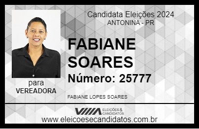 Candidato FABIANE SOARES 2024 - ANTONINA - Eleições