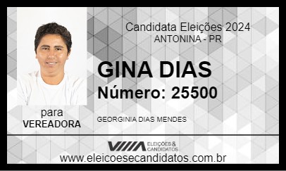 Candidato GINA DIAS 2024 - ANTONINA - Eleições