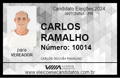 Candidato CARLOS RAMALHO 2024 - ANTONINA - Eleições