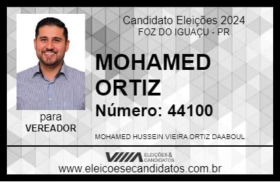 Candidato MOHAMED ORTIZ 2024 - FOZ DO IGUAÇU - Eleições