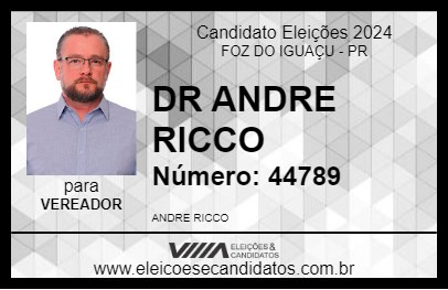 Candidato DR ANDRE RICCO 2024 - FOZ DO IGUAÇU - Eleições