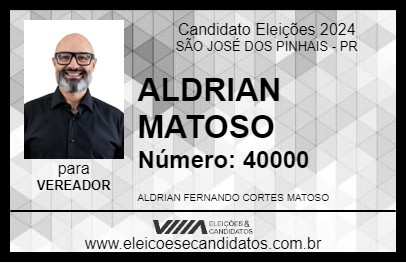 Candidato ALDRIAN MATOSO 2024 - SÃO JOSÉ DOS PINHAIS - Eleições