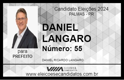 Candidato DANIEL LANGARO 2024 - PALMAS - Eleições