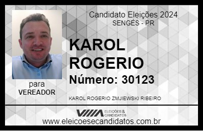 Candidato KAROL ROGERIO 2024 - SENGÉS - Eleições