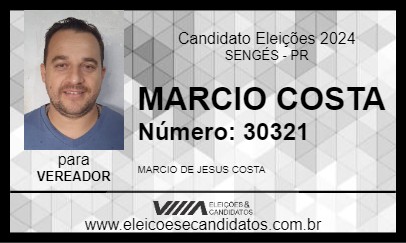 Candidato MARCIO COSTA 2024 - SENGÉS - Eleições