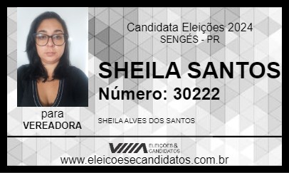 Candidato SHEILA SANTOS 2024 - SENGÉS - Eleições