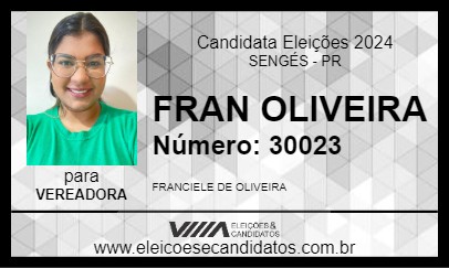 Candidato FRAN OLIVEIRA 2024 - SENGÉS - Eleições