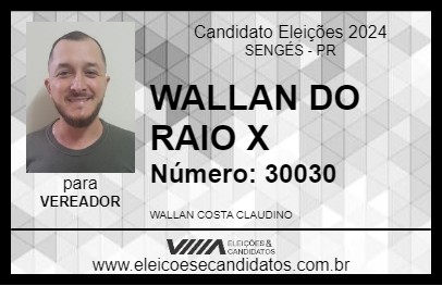 Candidato WALLAN DO RAIO X 2024 - SENGÉS - Eleições