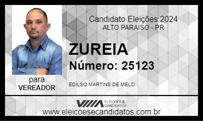 Candidato ZUREIA 2024 - ALTO PARAÍSO - Eleições