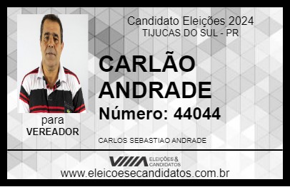 Candidato CARLÃO ANDRADE 2024 - TIJUCAS DO SUL - Eleições