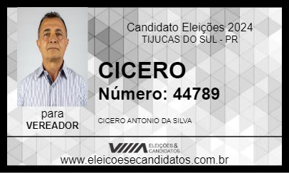 Candidato CICERO 2024 - TIJUCAS DO SUL - Eleições