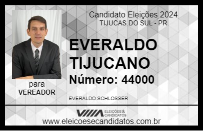 Candidato EVERALDO TIJUCANO 2024 - TIJUCAS DO SUL - Eleições