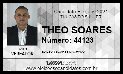 Candidato THEO SOARES 2024 - TIJUCAS DO SUL - Eleições