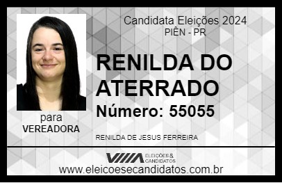 Candidato RENILDA DO ATERRADO 2024 - PIÊN - Eleições