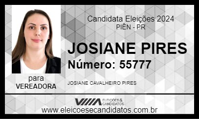 Candidato JOSIANE PIRES 2024 - PIÊN - Eleições