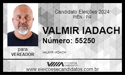 Candidato VALMIR IADACH 2024 - PIÊN - Eleições