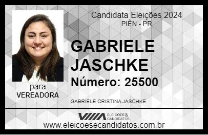 Candidato GABRIELE JASCHKE 2024 - PIÊN - Eleições