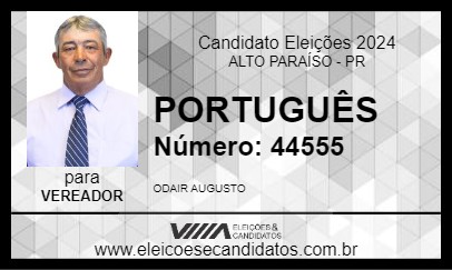 Candidato PORTUGUÊS 2024 - ALTO PARAÍSO - Eleições