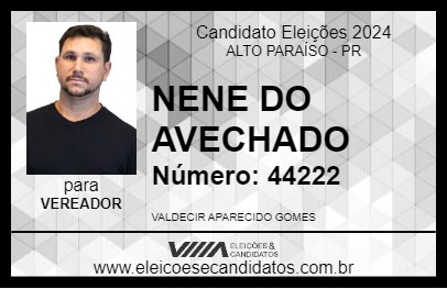 Candidato NENE DO AVECHADO 2024 - ALTO PARAÍSO - Eleições