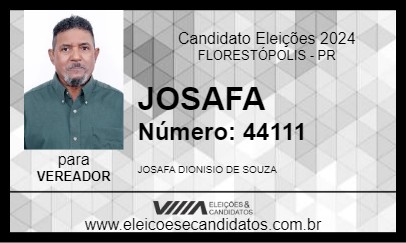 Candidato JOSAFA 2024 - FLORESTÓPOLIS - Eleições