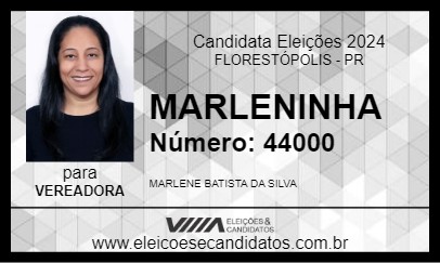 Candidato MARLENINHA 2024 - FLORESTÓPOLIS - Eleições