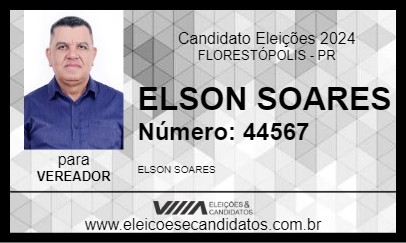 Candidato ELSON SOARES 2024 - FLORESTÓPOLIS - Eleições