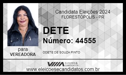 Candidato DETE 2024 - FLORESTÓPOLIS - Eleições