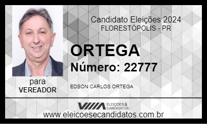 Candidato ORTEGA 2024 - FLORESTÓPOLIS - Eleições