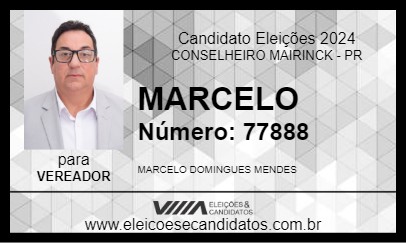 Candidato MARCELO 2024 - CONSELHEIRO MAIRINCK - Eleições